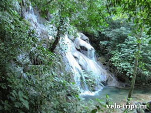 Mexico, Palenque. Waterfall.
