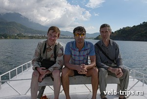 Guatemala trip. Boat on Atitlan lake.
