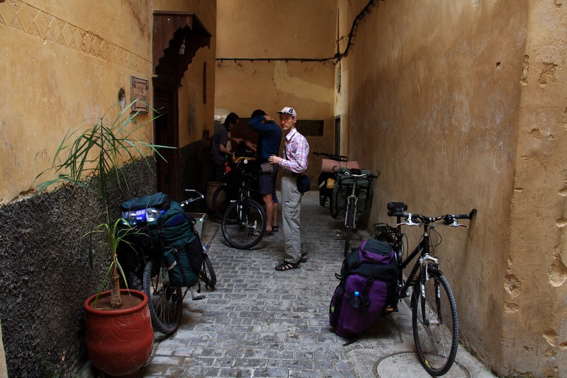 Morocco, Fes. Starting bicycle trip from Dar El Yasmine hotel
