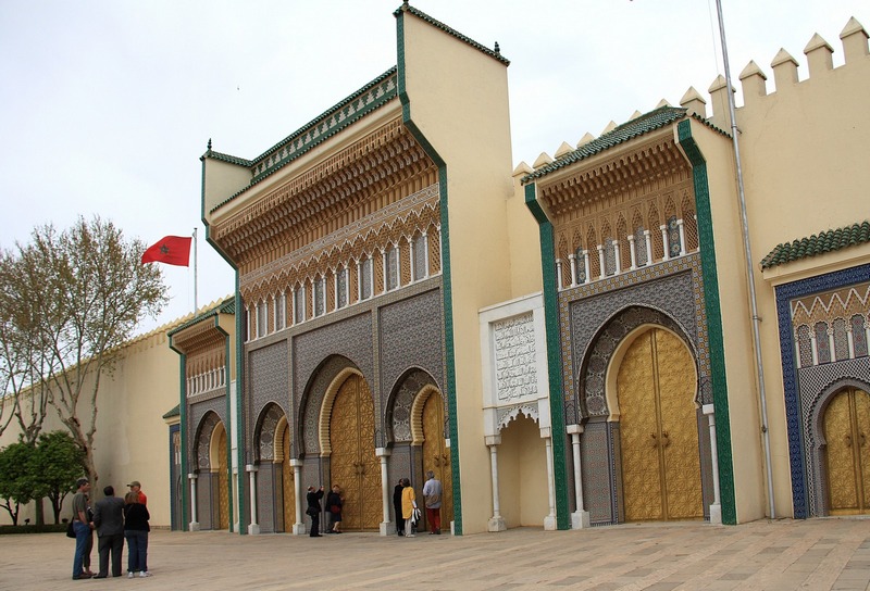 Morocco, Fes. King's palace gates