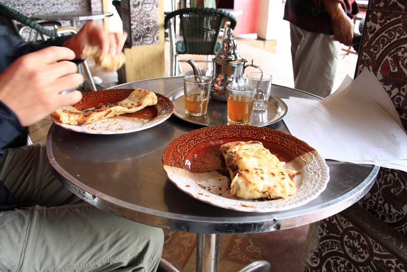 Morocco. Rectangle pancakes in Zaida