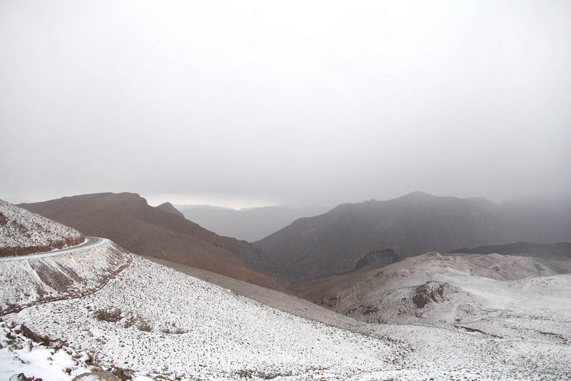 Morocco, High Atlas. Mountains with and without snow.