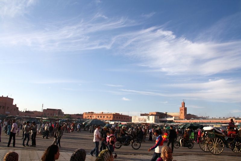 Morocco, Marrakesh. Jemaa el Fnaa at day