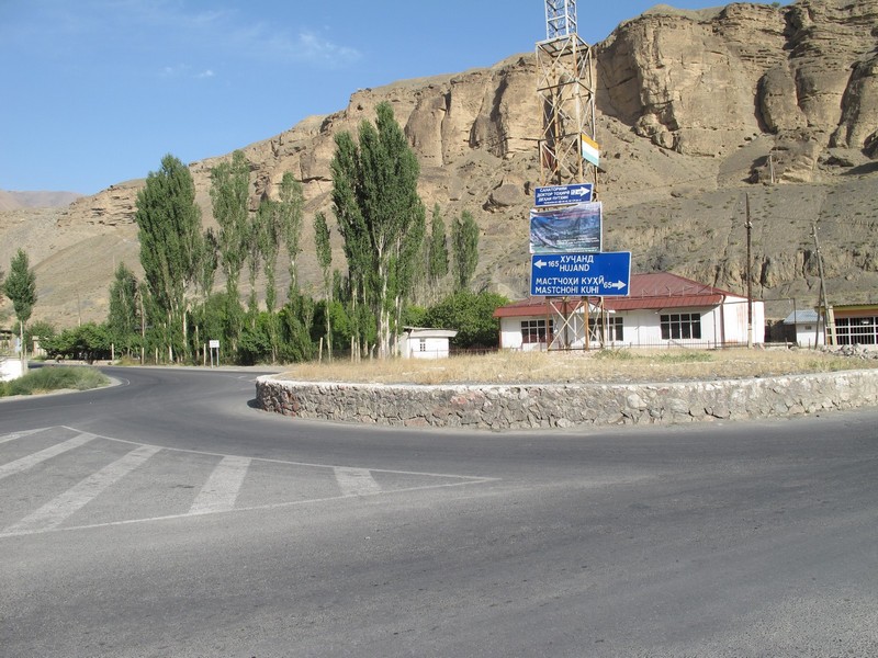 Tajikistan. Aini, Hujant, Panjakent, Dushanbe road circle