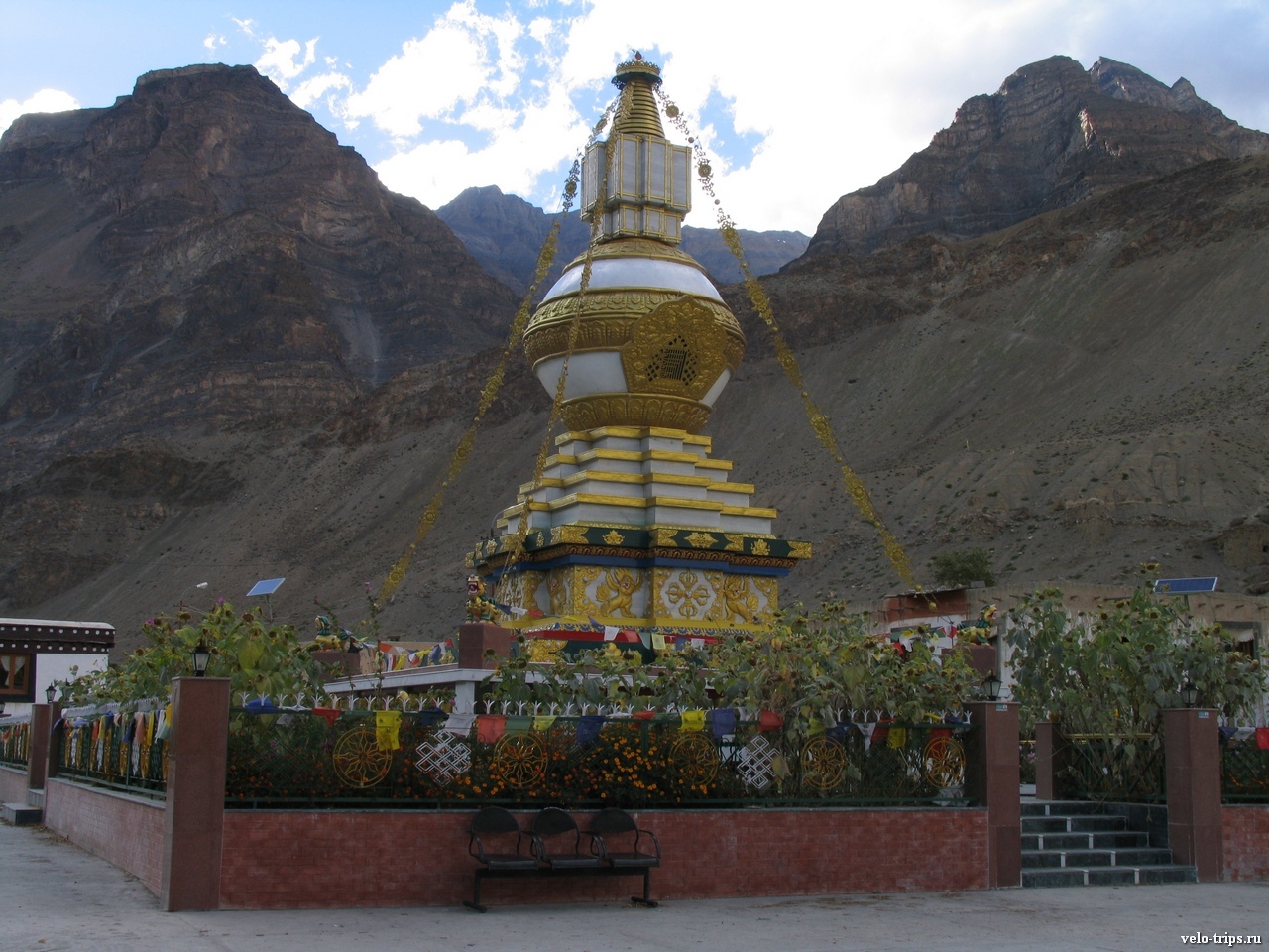 Giant stupa in gompa in Tabo, Himalaya