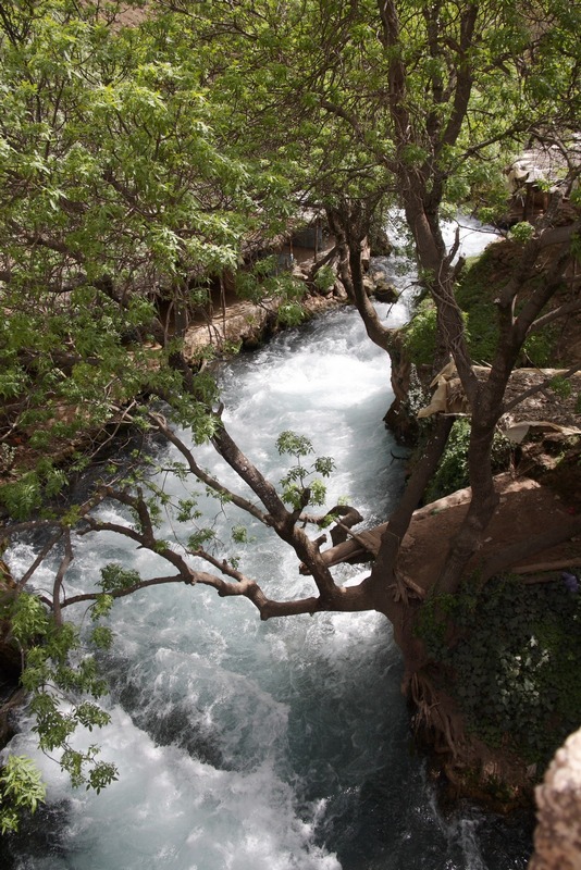 Morocco. River from waterfall