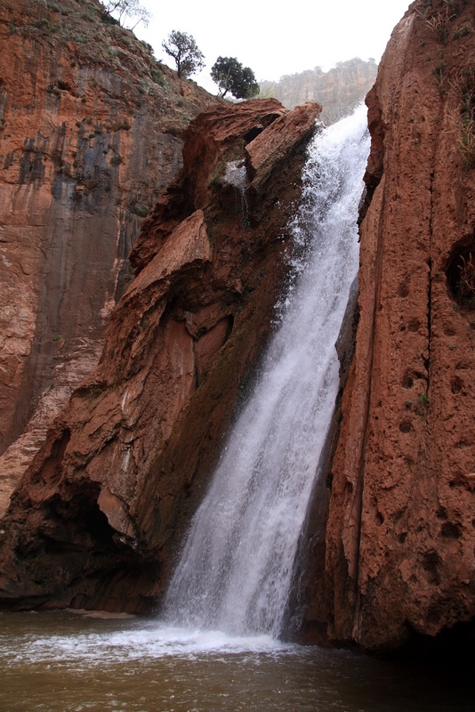 Morocco. Waterfall in Middle Atlas