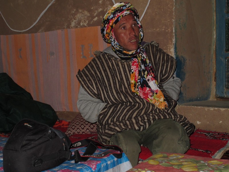 Morocco, High Atlas. Tamtetoucht. Berber man in national dress