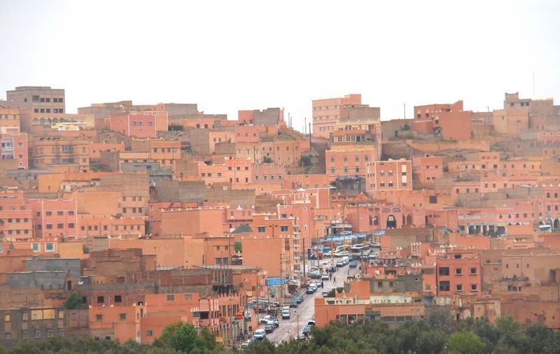 Morocco, Dades gorge. Baumalne Dades city
