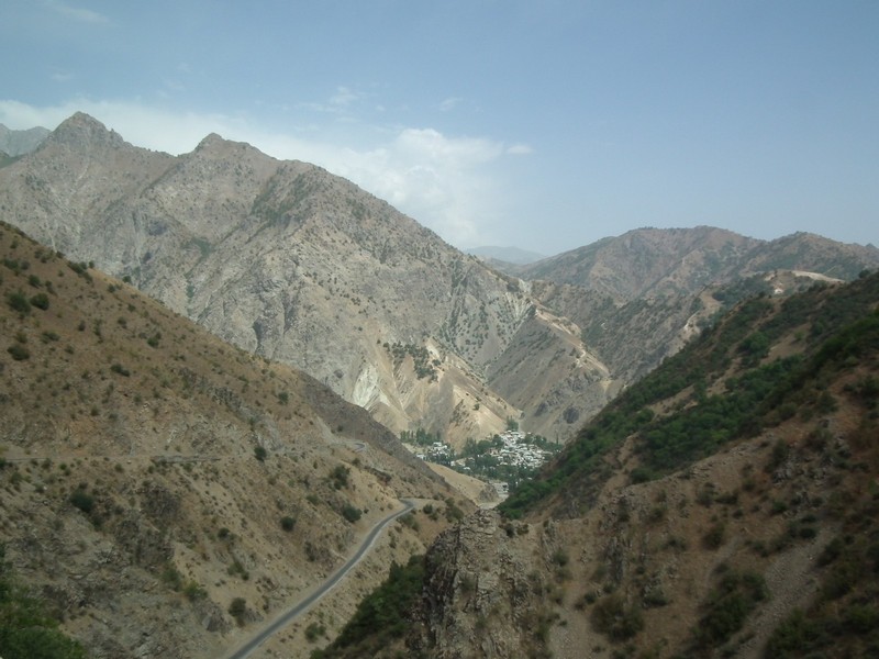Tajikistan. Hoji Obi Garm mountain view